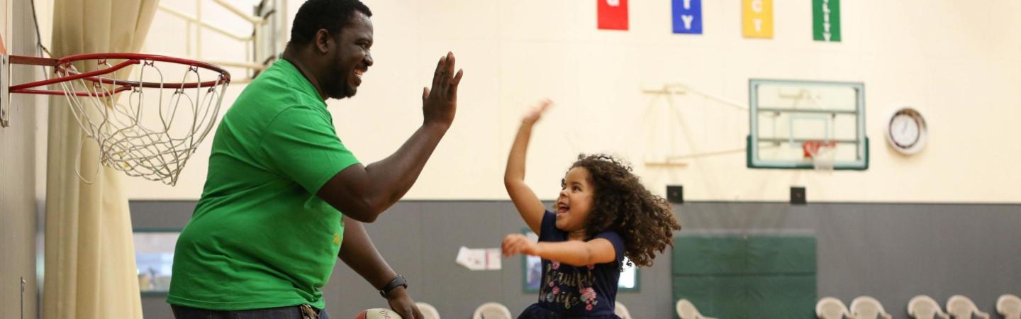 father and daughter basketball