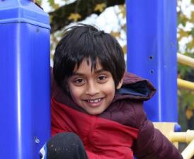 A child on the playstructure.